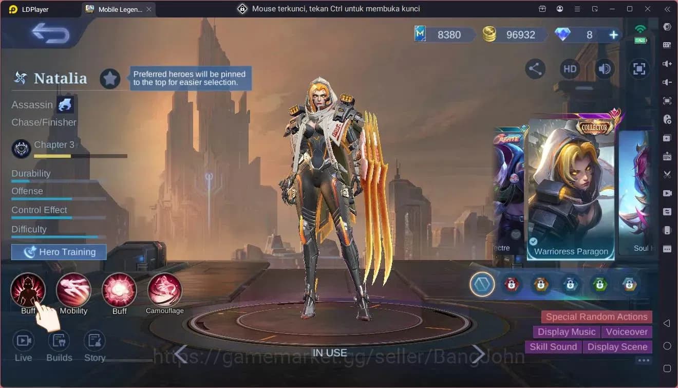 Mobile Legends: Bang Bang Accounts Global|Hero 125|Skin 221|Renowned|CC Natalia|9th F image 6