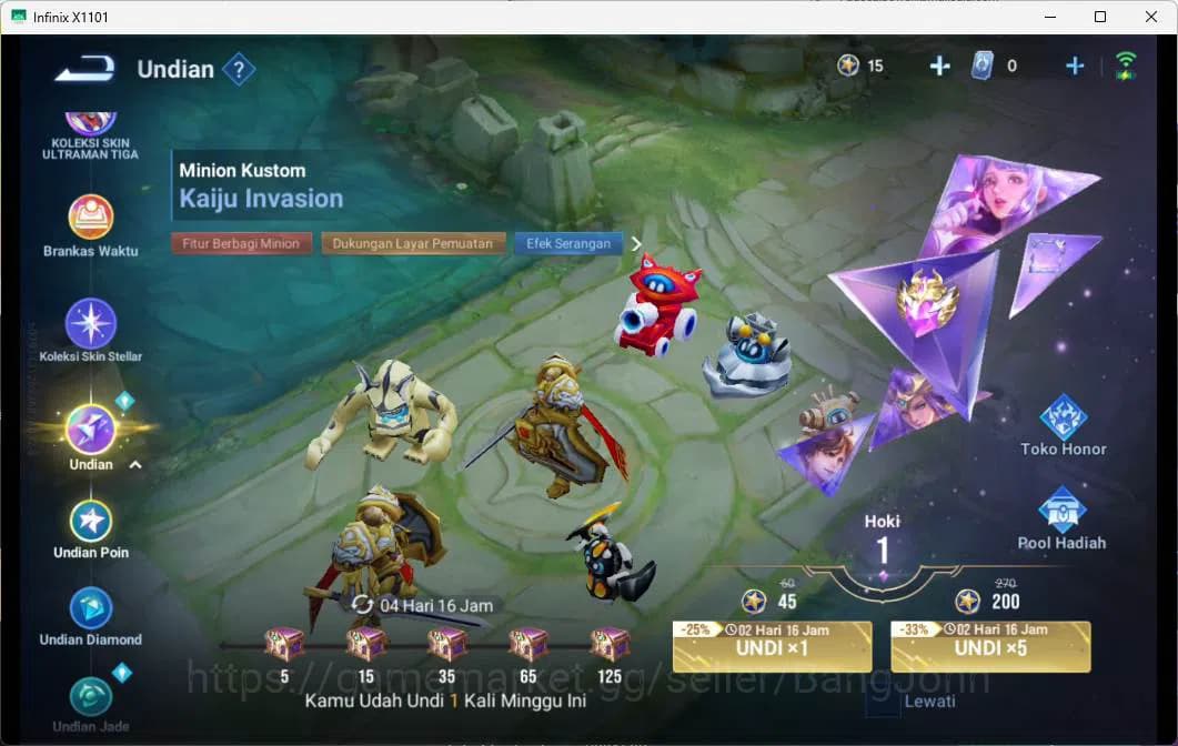Honor of Kings Accounts GLOBAL | HERO 33, Skin 21 legend ying fire spear image 3