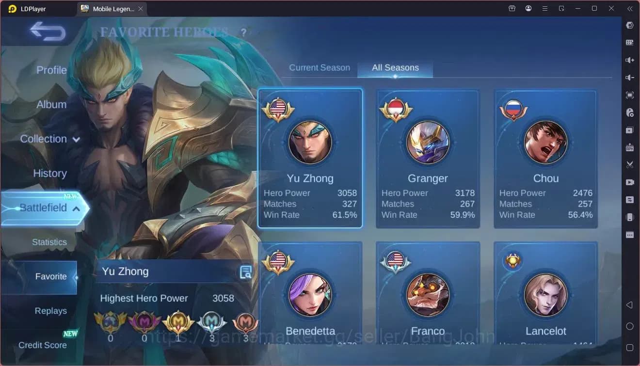 Mobile Legends: Bang Bang Accounts Global|Hero 131|Skin 192|Expert|Legend Granger|CC image 14
