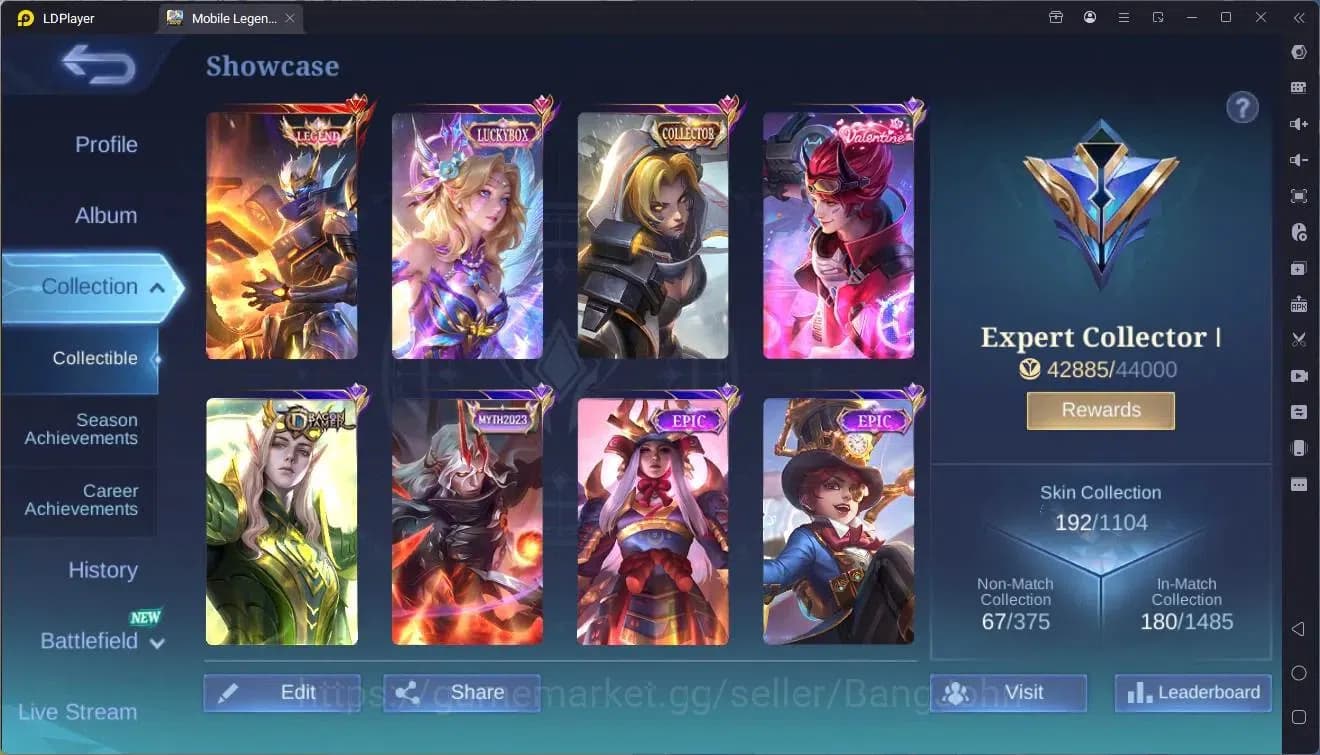 Mobile Legends: Bang Bang Accounts Global|Hero 131|Skin 192|Expert|Legend Granger|CC image 16