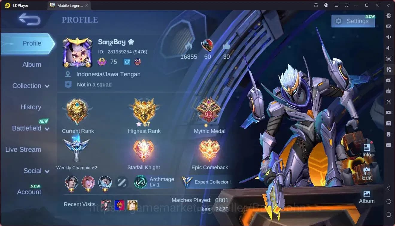 Mobile Legends: Bang Bang Accounts Global|Hero 131|Skin 192|Expert|Legend Granger|CC image 17