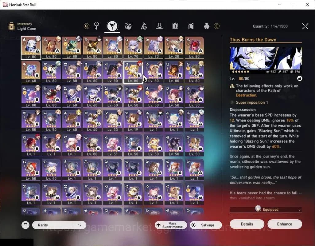 Honkai Star Rail Accounts Asia |TL 70|Sparxie Prem Team|16 Limited|[Castoric image 5