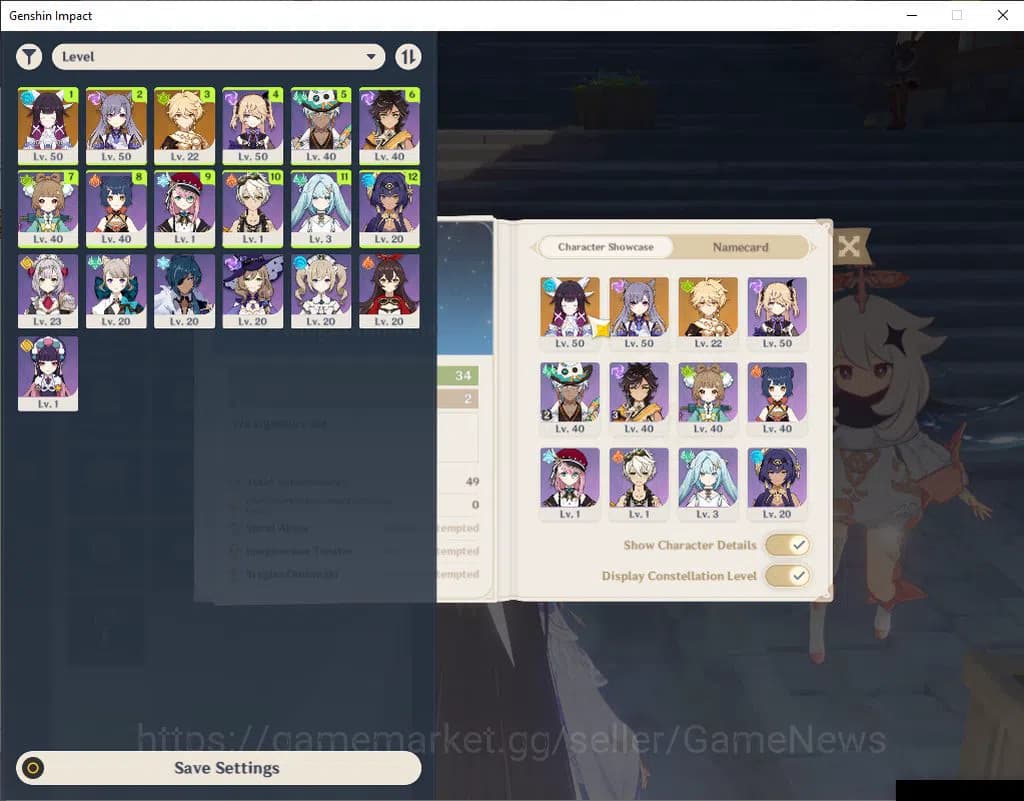 Genshin Impact Accounts ASIA|Starter|AR 34|1 Limited+15(4Character)|Columb image 1