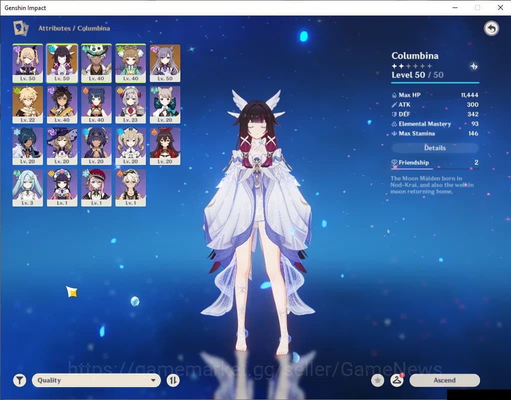 Genshin Impact Accounts ASIA|Starter|AR 34|1 Limited+15(4Character)|Columb image 11