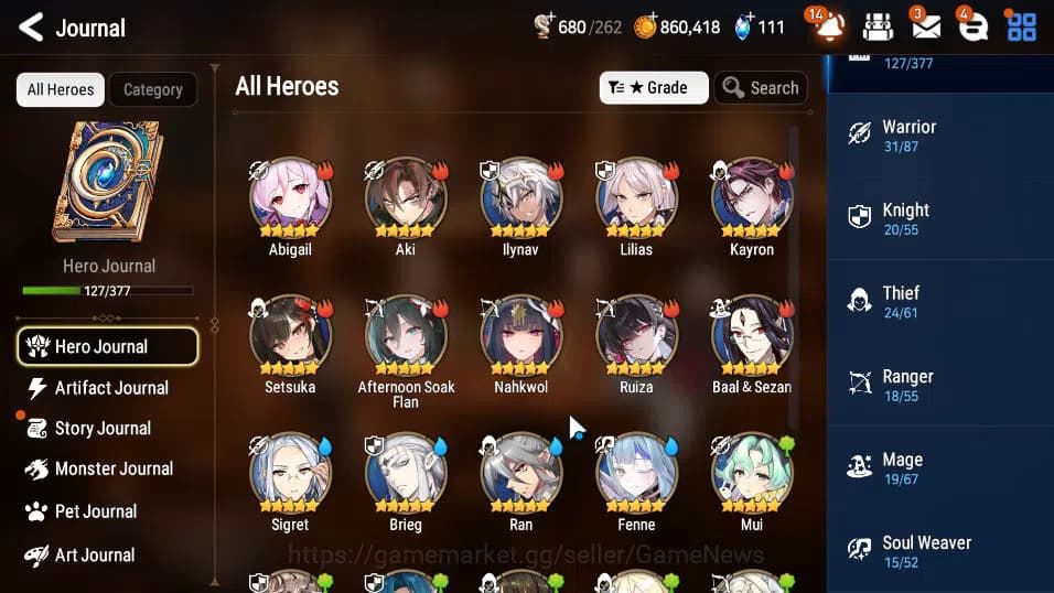 Epic Seven Accounts GLOBAL Unverif|New Era|6 ML(BArunka,NM Luna,LW Pei image 16