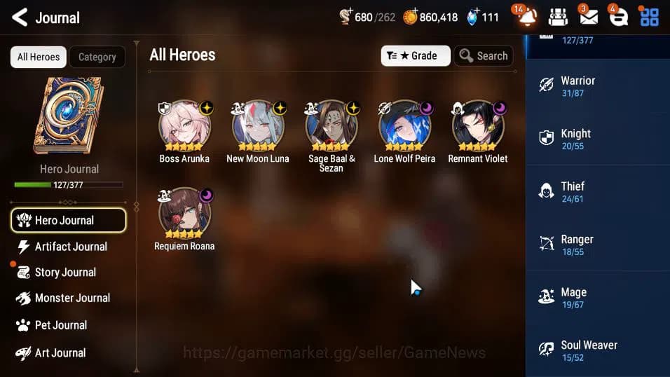 Epic Seven Accounts GLOBAL Unverif|New Era|6 ML(BArunka,NM Luna,LW Pei image 17