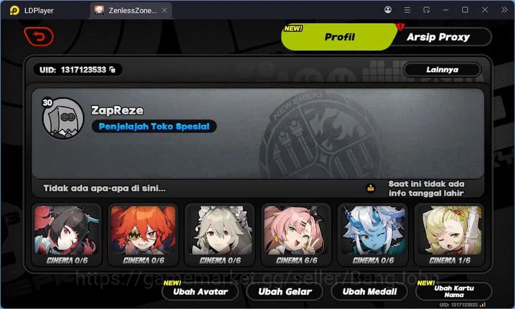 Zenless Zone Zero Accounts ASIA | Lv.30 | Nangong Yu, Koledang Belobong, Seba image 1