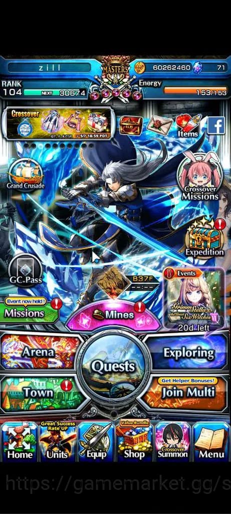 Grand Summoners Accounts Global|Rank 104|20 Ascend+12 TW|[Inumuta,Roy,Sayak image 1