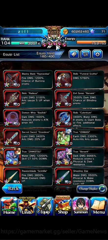 Grand Summoners Accounts Global|Rank 104|20 Ascend+12 TW|[Inumuta,Roy,Sayak image 11
