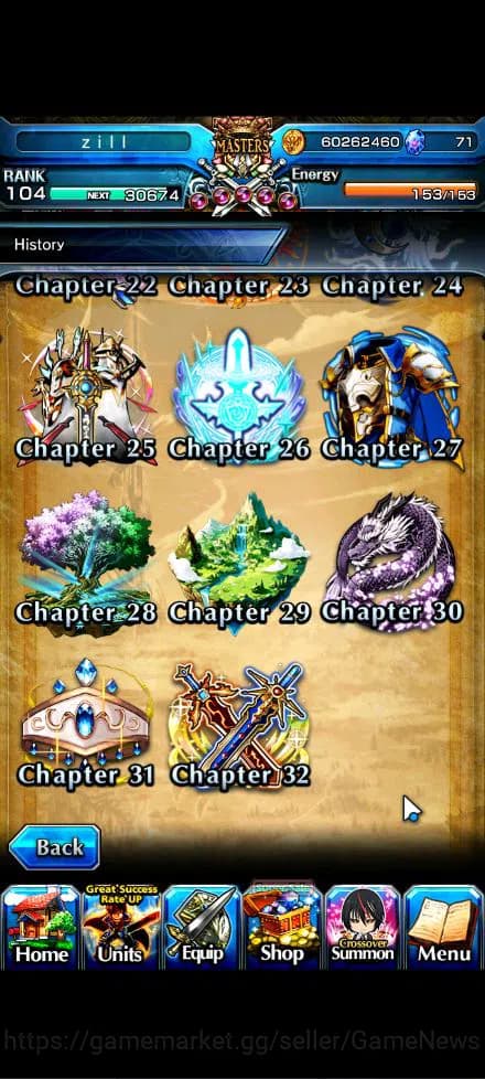 Grand Summoners Accounts Global|Rank 104|20 Ascend+12 TW|[Inumuta,Roy,Sayak image 12