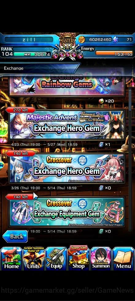 Grand Summoners Accounts Global|Rank 104|20 Ascend+12 TW|[Inumuta,Roy,Sayak image 13