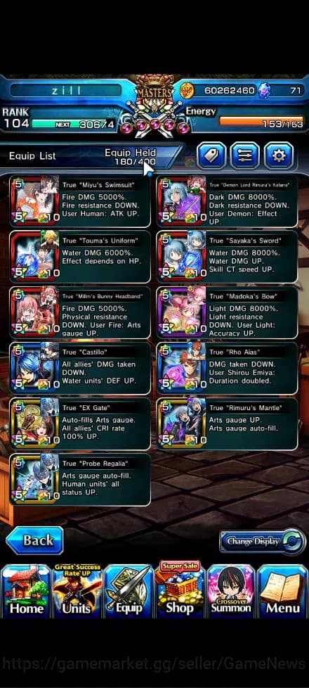 Grand Summoners Accounts Global|Rank 104|20 Ascend+12 TW|[Inumuta,Roy,Sayak image 15