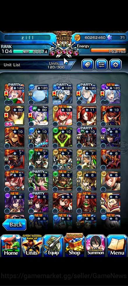 Grand Summoners Accounts Global|Rank 104|20 Ascend+12 TW|[Inumuta,Roy,Sayak image 17