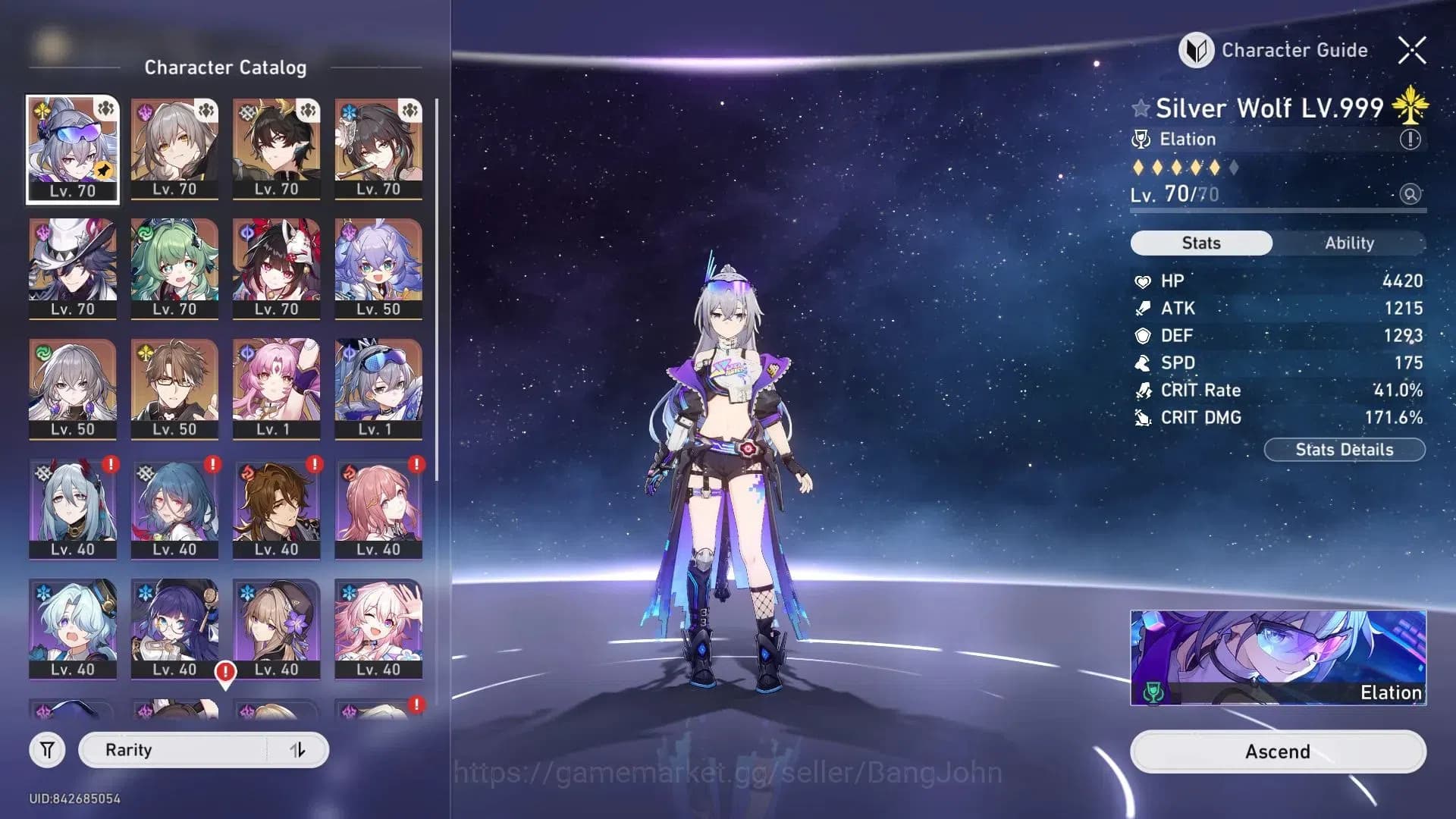 Honkai Star Rail Accounts ASIA | 7 Limit | TL70 | Dan Heng PT, Silver Wolf, image 2