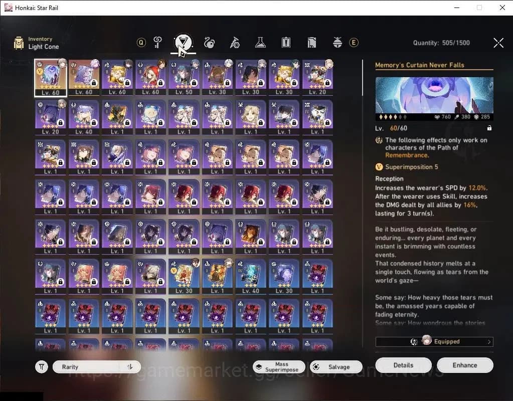 Honkai Star Rail Accounts NA|TL 58|3K SJ|8 Limited|Castorice+Sign,Sparkle,Ev image 6
