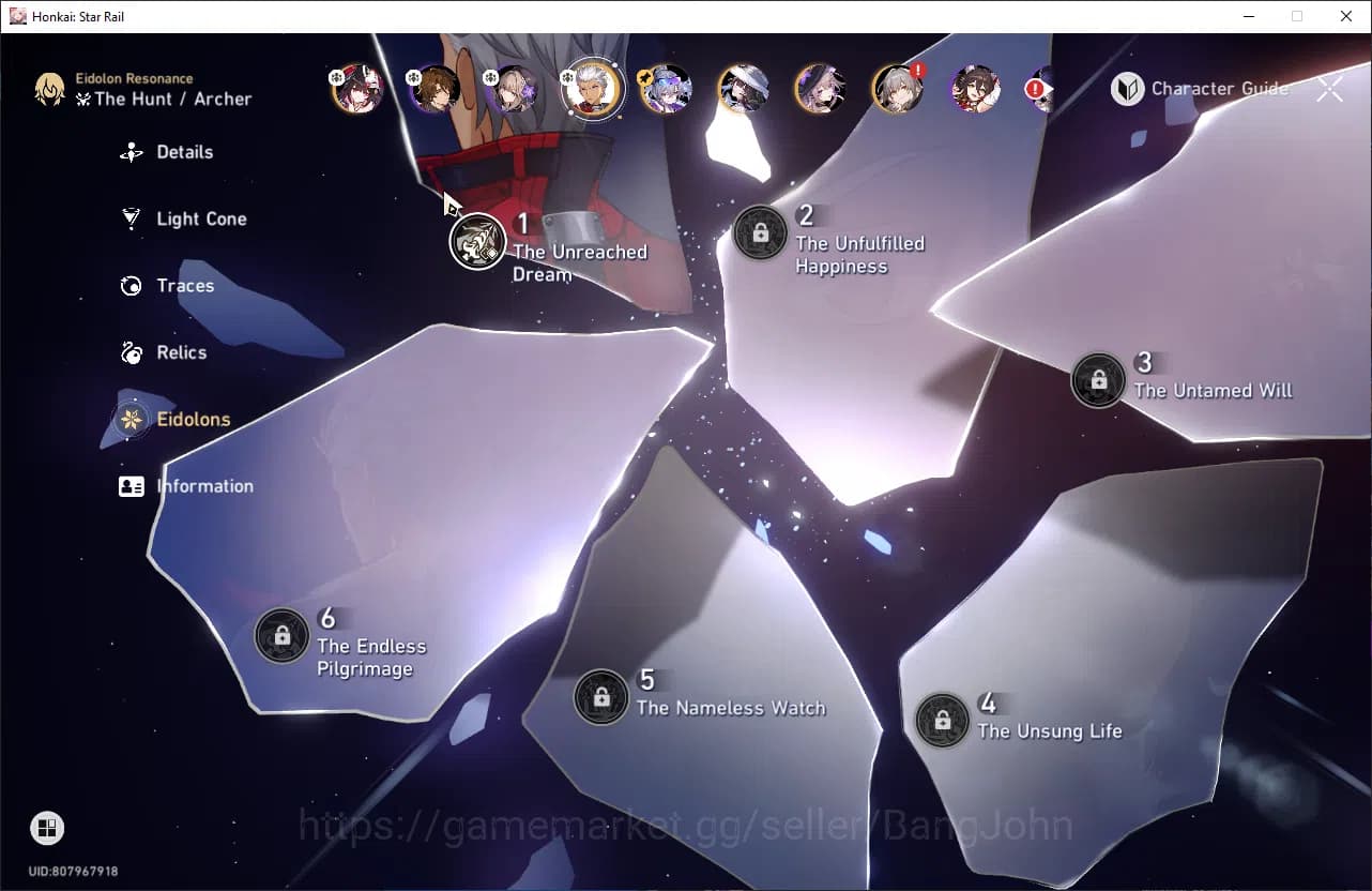 Honkai Star Rail Accounts ASIA TL46 6 Limit: SW+Sign Sparkle E1 DanHeng PT T image 12