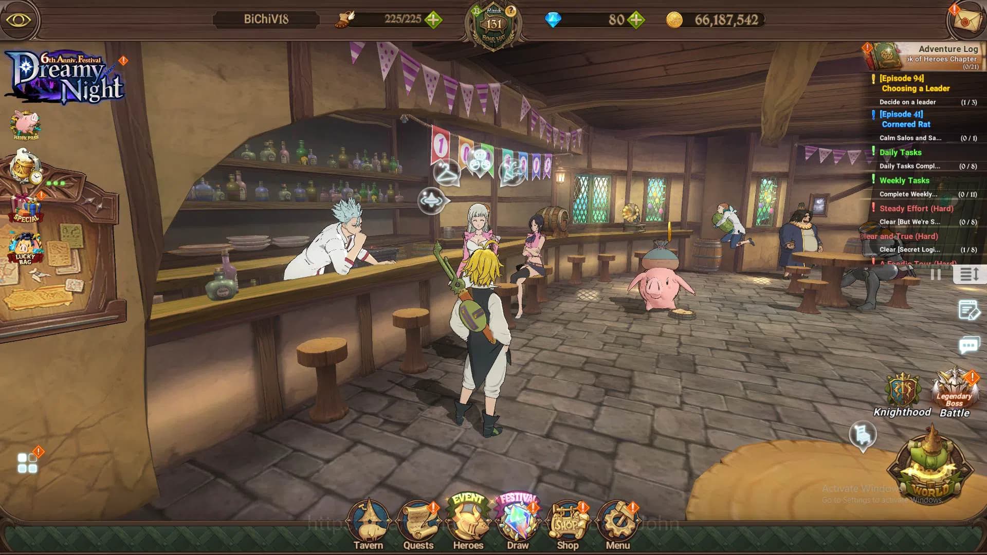 The Seven Deadly Sins: Grand Cross Accounts ASIA|6M CC|48LS|5 LR,18 collab & Many UR|Merlin,Mi image 1