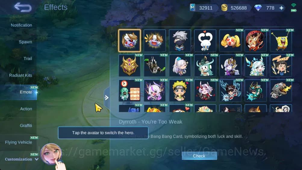 Mobile Legends: Bang Bang Accounts Hero 132|Skin 455|Legend Gusion|Lance Kishin,Thamu image 15