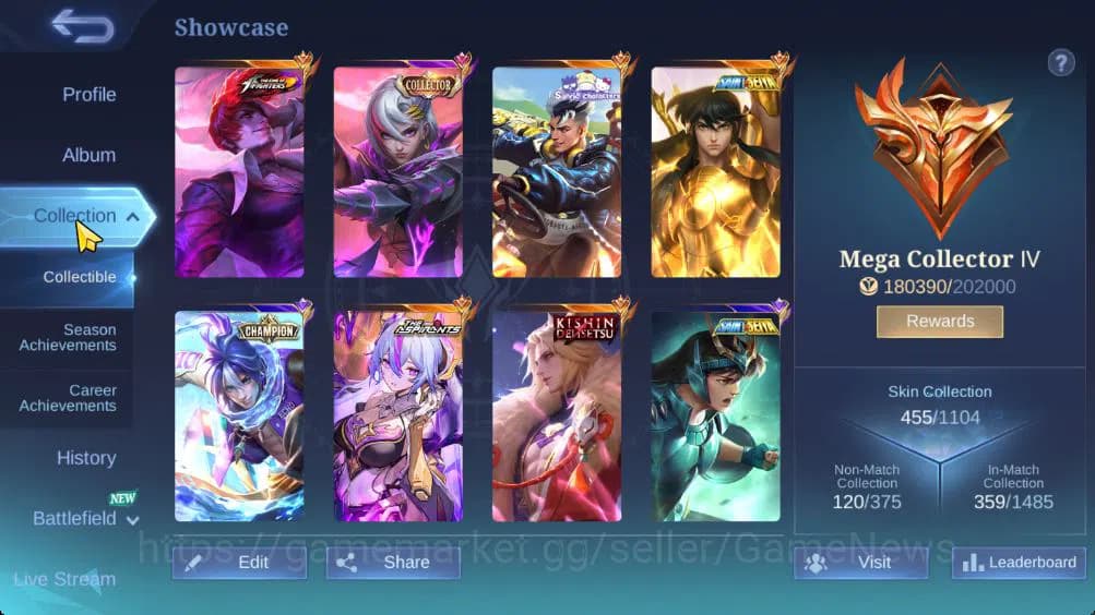 Mobile Legends: Bang Bang Accounts Hero 132|Skin 455|Legend Gusion|Lance Kishin,Thamu image 2