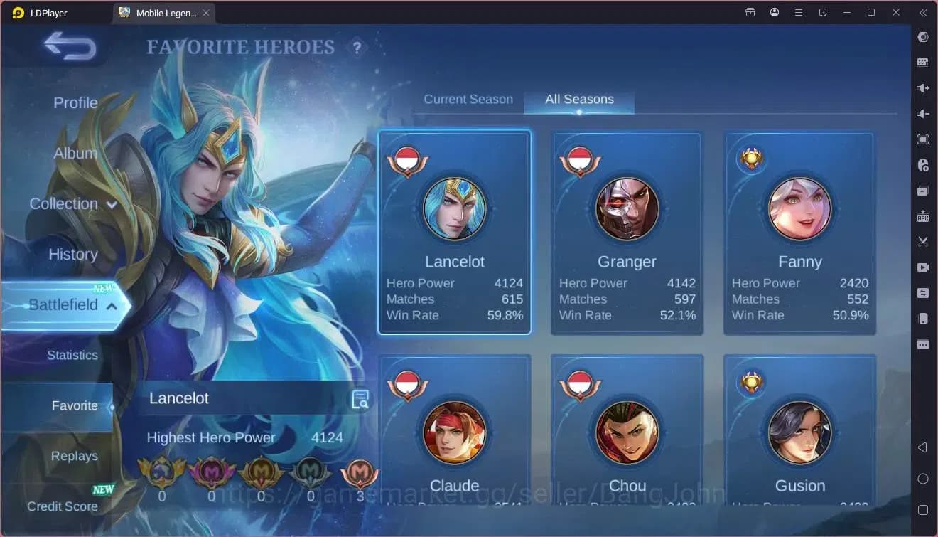 Mobile Legends: Bang Bang Accounts Global|Hero 139|Skin 317|Renowned|KOF Karina|Lucky image 16