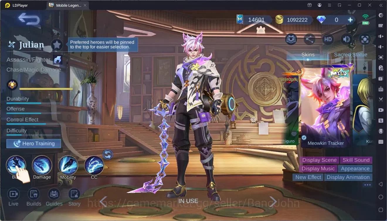 Mobile Legends: Bang Bang Accounts Global|Hero 139|Skin 317|Renowned|KOF Karina|Lucky image 3