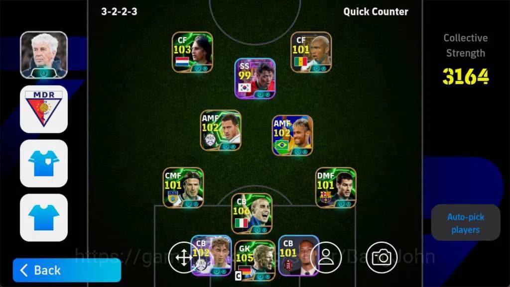 eFootball Accounts Android, Pwr 3164,J Cruyff epc,massi barca,neymar image 1