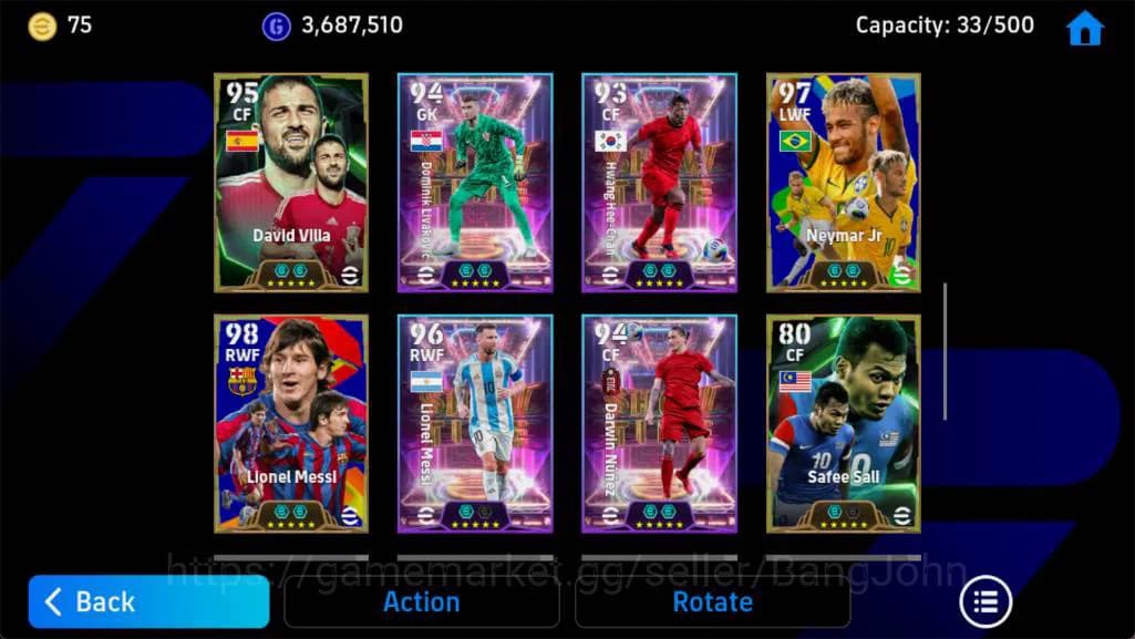 eFootball Accounts Android, Pwr 3164,J Cruyff epc,massi barca,neymar image 4