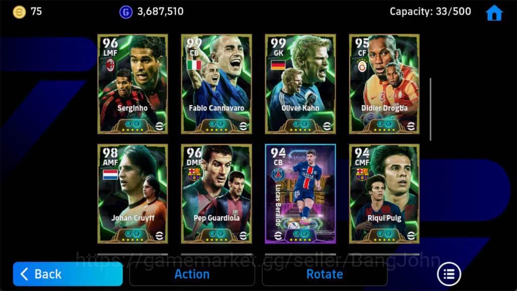 eFootball Accounts Android, Pwr 3164,J Cruyff epc,massi barca,neymar image 5