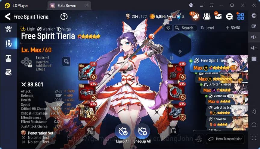 Epic Seven Accounts Global | LOTS | SB Aramintha | Tiera | Blade Arami image 13