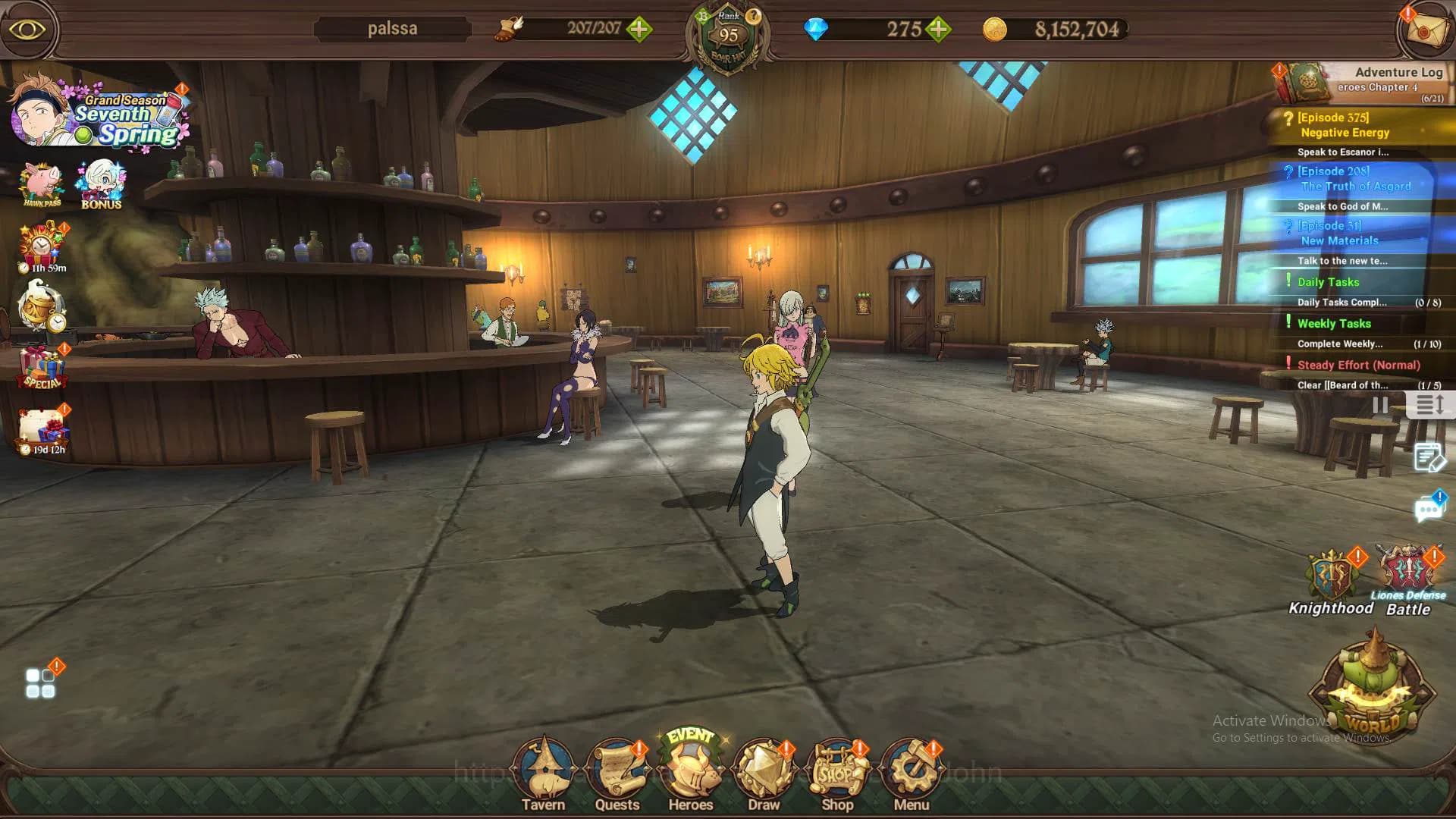 The Seven Deadly Sins: Grand Cross Accounts ASIA|4.2m CC|DM 275+LS 82|2LR Roxy,King|Full Colla image 1