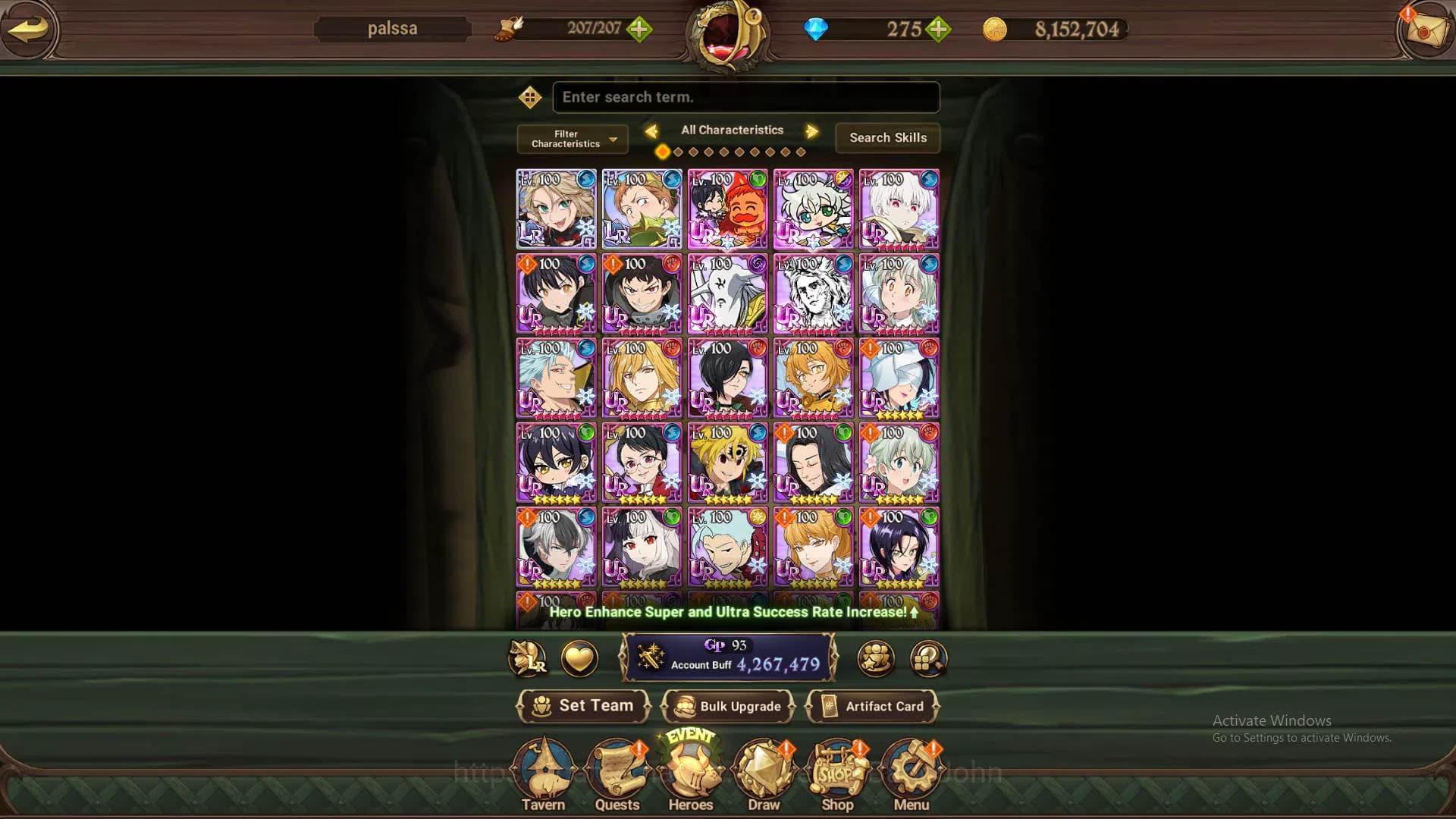 The Seven Deadly Sins: Grand Cross Accounts ASIA|4.2m CC|DM 275+LS 82|2LR Roxy,King|Full Colla image 10