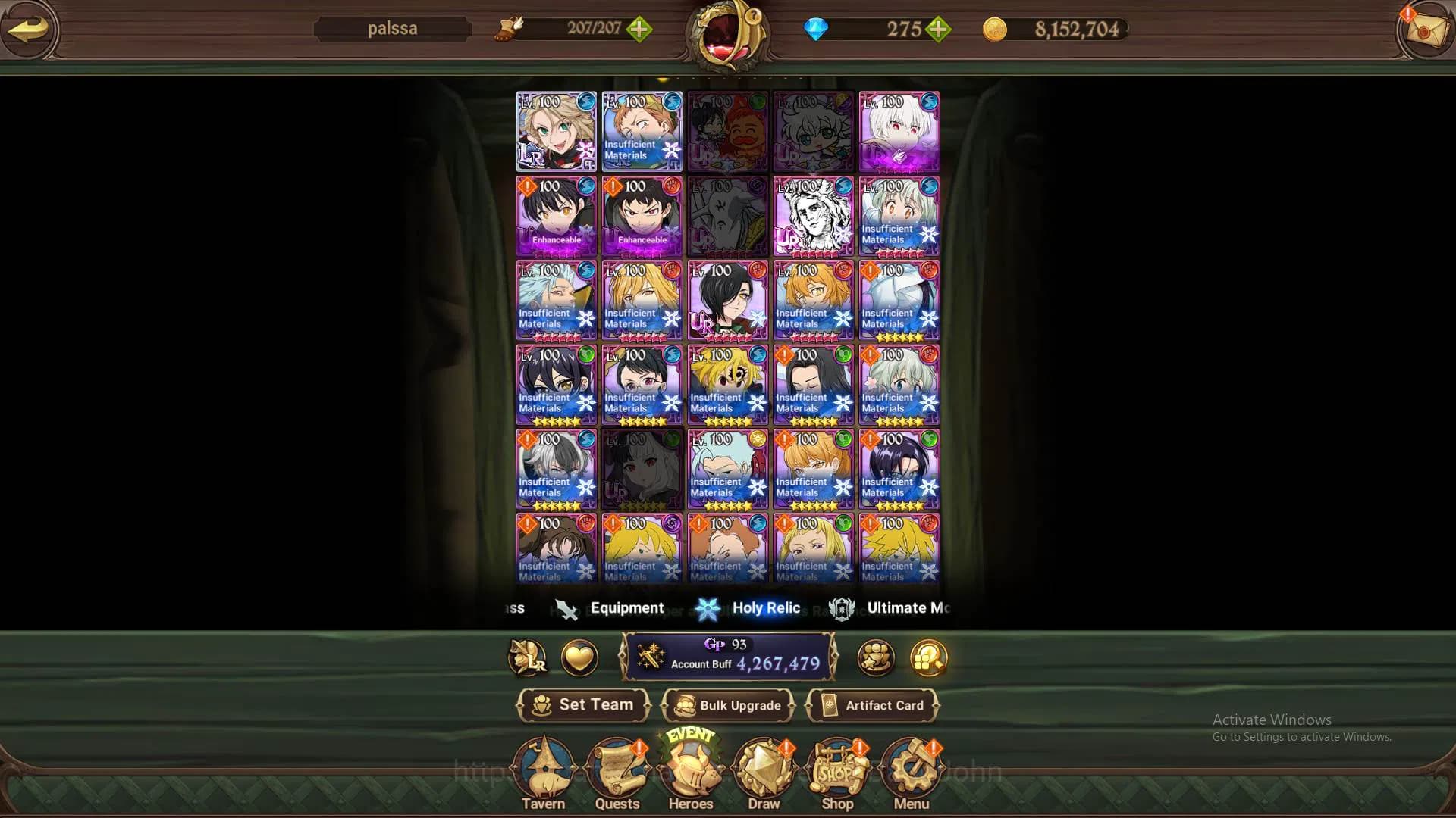 The Seven Deadly Sins: Grand Cross Accounts ASIA|4.2m CC|DM 275+LS 82|2LR Roxy,King|Full Colla image 11