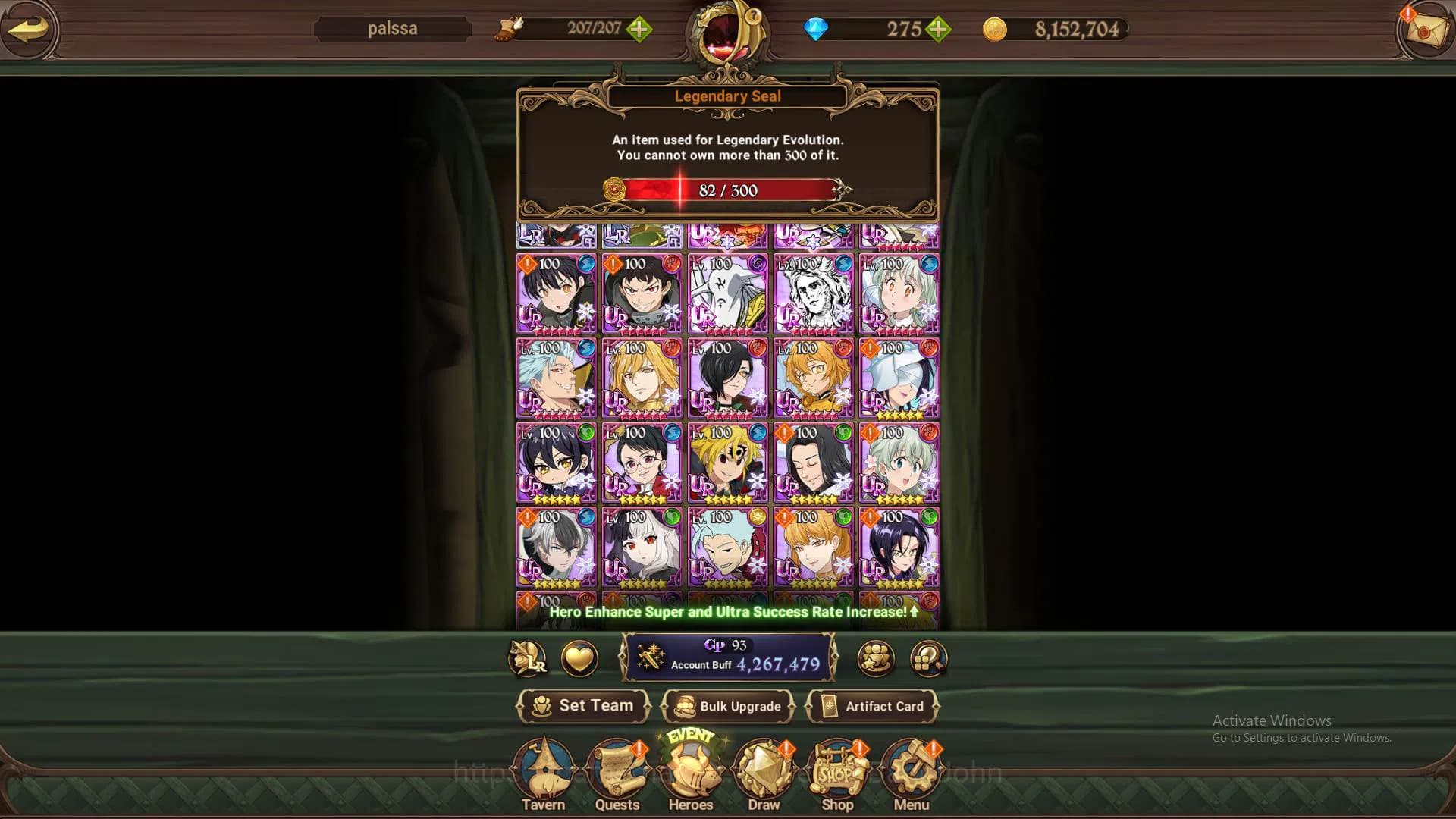 The Seven Deadly Sins: Grand Cross Accounts ASIA|4.2m CC|DM 275+LS 82|2LR Roxy,King|Full Colla image 9