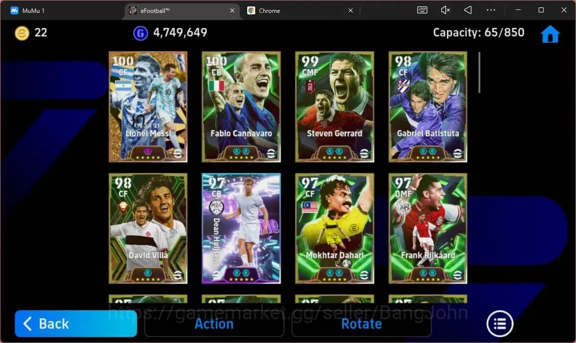 eFootball Accounts ANDROID|PW 3187|E-BT Messi|Epc Fabio Cannavaro|Epc image 9
