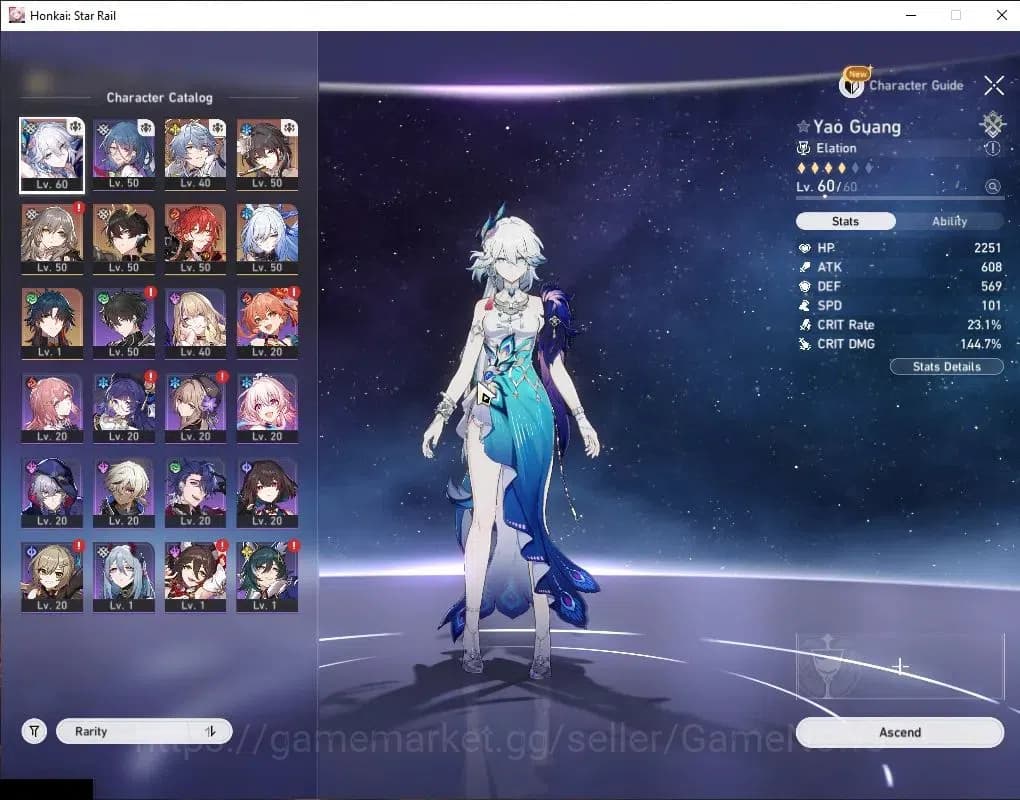 Honkai Star Rail Accounts Asia|TL 43|2,5K SJ+18 SRSP|6 Limited|Yao Guang,Pha image 4