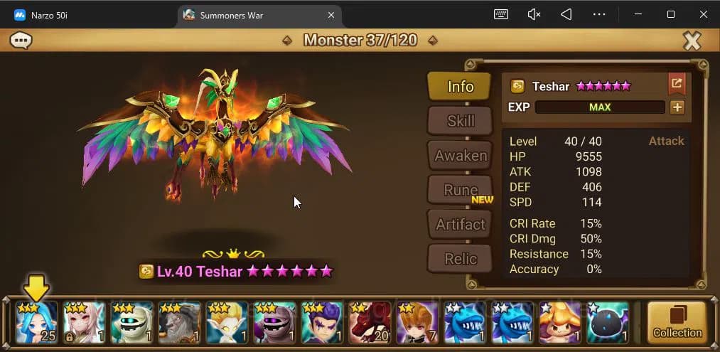 Summoners War: Sky Arena Accounts ASIA|Lv 26|Fresh Starter| Teshar | 1,9K Crystal + image 4
