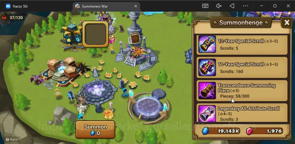 Summoners War: Sky Arena Accounts ASIA|Lv 26|Fresh Starter| Teshar | 1,9K Crystal + image 5