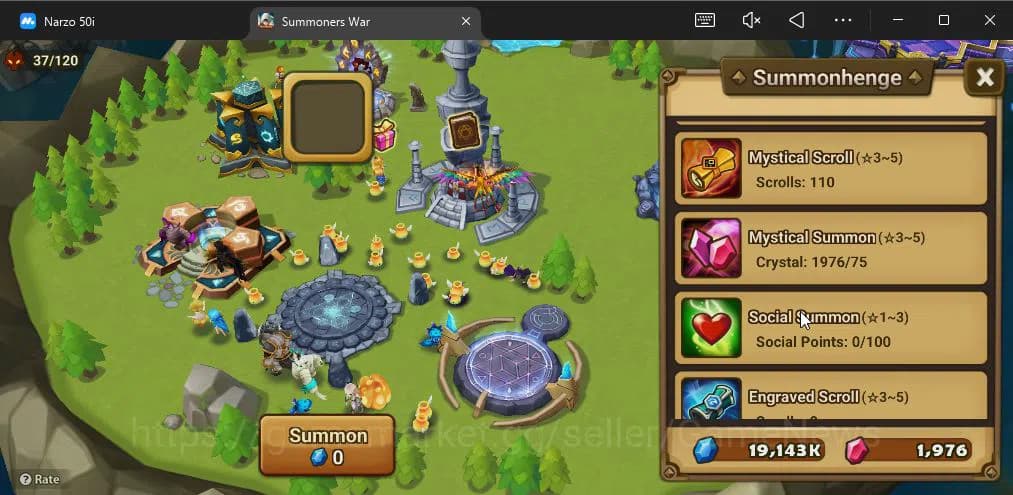 Summoners War: Sky Arena Accounts ASIA|Lv 26|Fresh Starter| Teshar | 1,9K Crystal + image 7