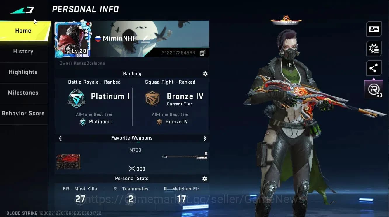 Blood Strike Accounts ASIA|ETERNAL Desert Eagle-Scorpius|ULTRA [ETHAN,FA image 2