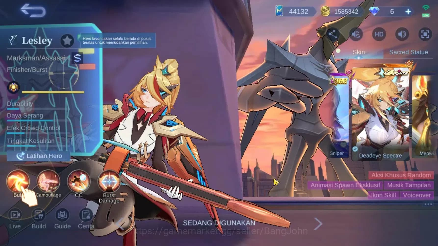 Mobile Legends: Bang Bang Accounts Global | Hero 132, Skin 403, Renowned. Aspirants L image 1