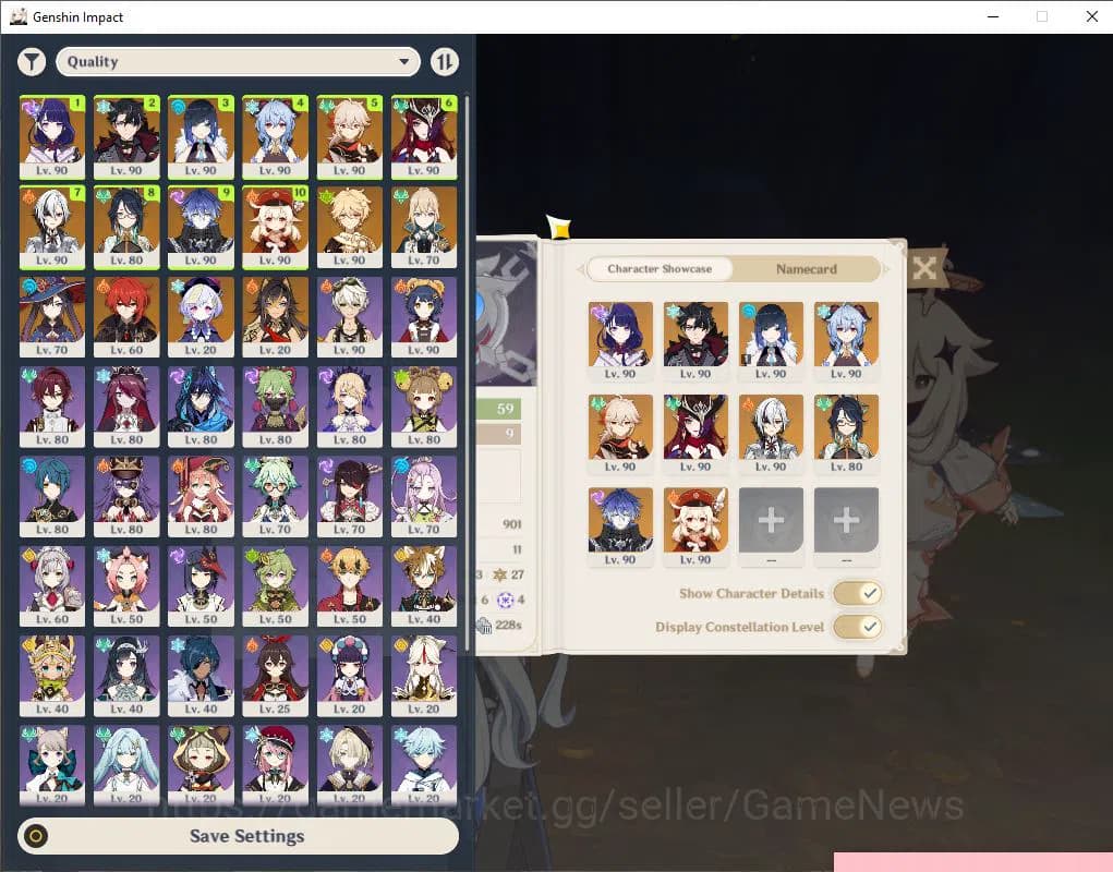 Genshin Impact Accounts ASIA|AR 59|10 Limited +6(*5Weapon)| Yelan+C1 Raide image 2
