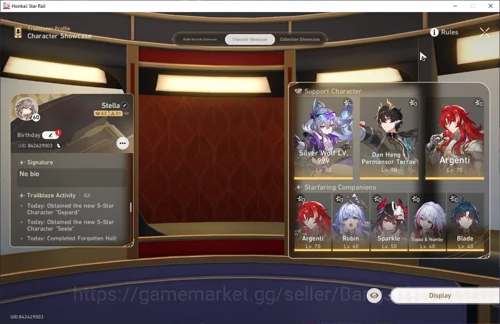 Honkai Star Rail Accounts ASIA | TL 60 | 8 LIMIT | SILVER WOLF999 E4 + SIGN image 1