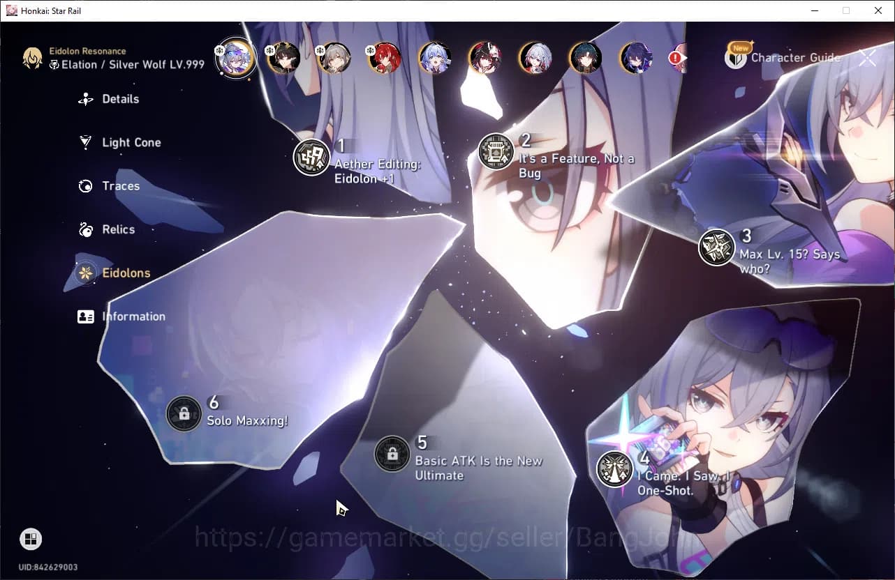 Honkai Star Rail Accounts ASIA | TL 60 | 8 LIMIT | SILVER WOLF999 E4 + SIGN image 12