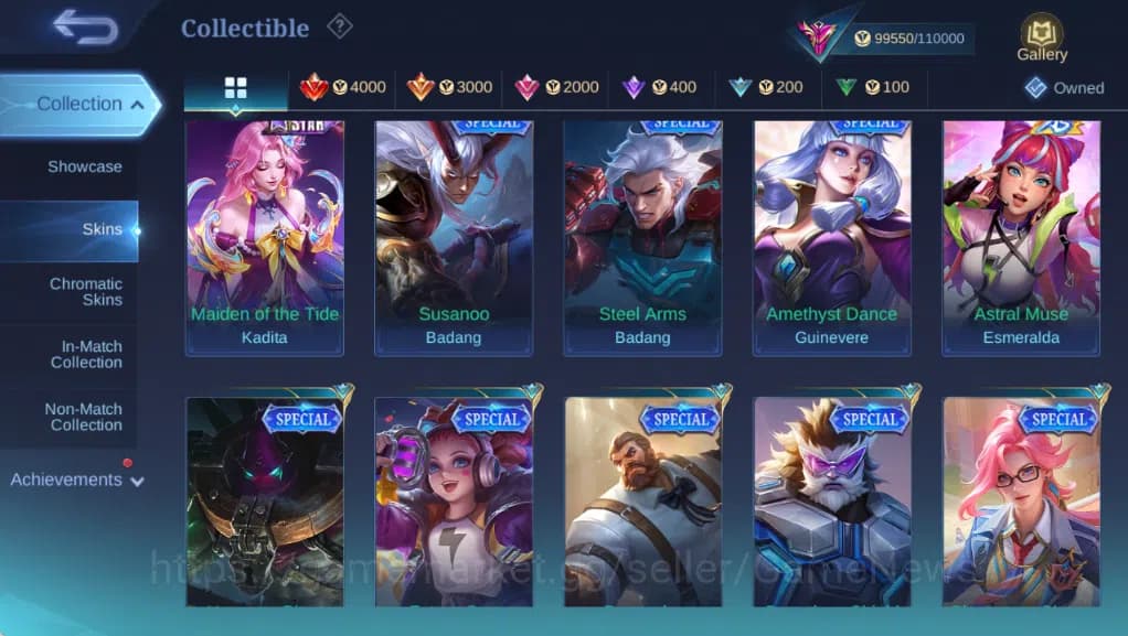 Mobile Legends: Bang Bang Accounts Hero 132|Skin 368|High Glory 55|Kishin Angela,Gran image 17