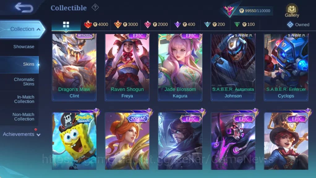 Mobile Legends: Bang Bang Accounts Hero 132|Skin 368|High Glory 55|Kishin Angela,Gran image 6
