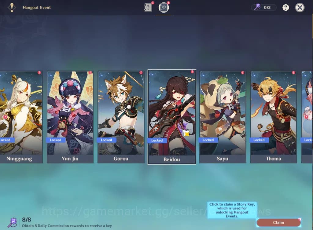 Genshin Impact Accounts ASIA|AR 45|2 Limited+3(*5WEP)|Varka,Eula+Sign,Tigh image 3