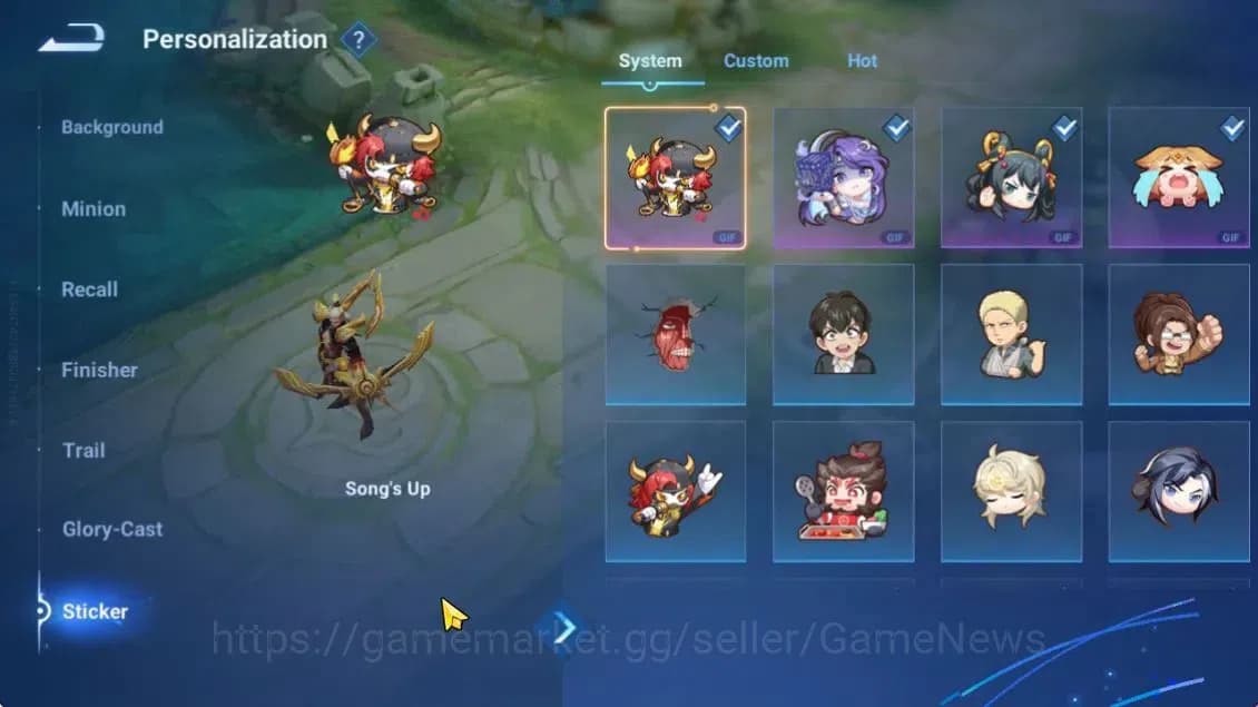 Honor of Kings Accounts Hero 42 Skin 29|Legend (Yao),AOT(Mayene),GM(Gan & image 12