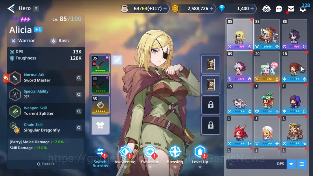 Guardian Tales Accounts ASIA 2| Lv 48 | Starter Collab Clevates(Klen, Alec image 1