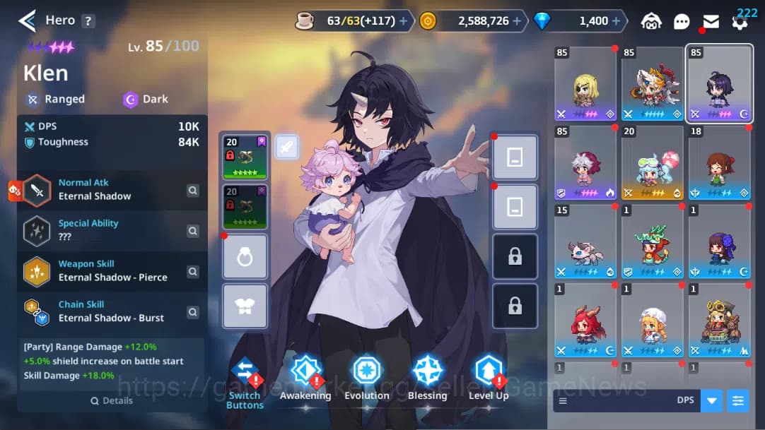 Guardian Tales Accounts ASIA 2| Lv 48 | Starter Collab Clevates(Klen, Alec image 2
