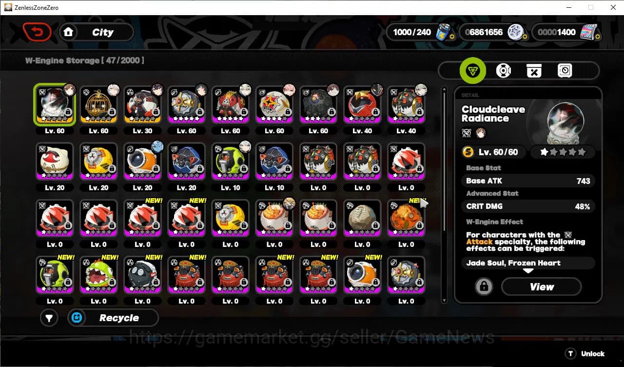 Zenless Zone Zero Accounts ASIA|IK 54|1,4K Polyc|6 Limited[(Ye ShunguangM1,Yi image 12